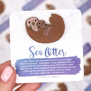 Sea Otter Enamel Pin