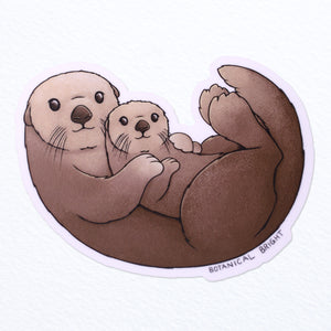 Sea Otter Waterproof Vinyl Sticker