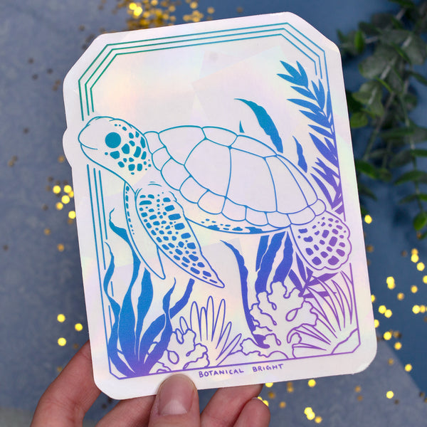 Sea Turtle Sun Catcher Rainbow Maker Window Sticker