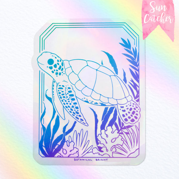 Sea Turtle Sun Catcher Rainbow Maker Window Sticker