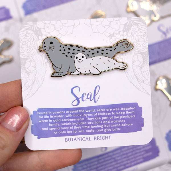 Seal Enamel Pin