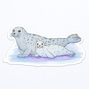 Seal with Baby Waterproof Vinyl Sticker
