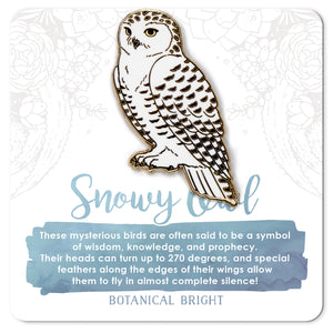 Snowy Owl Enamel Pin