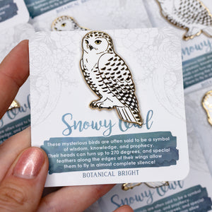 Snowy Owl Enamel Pin