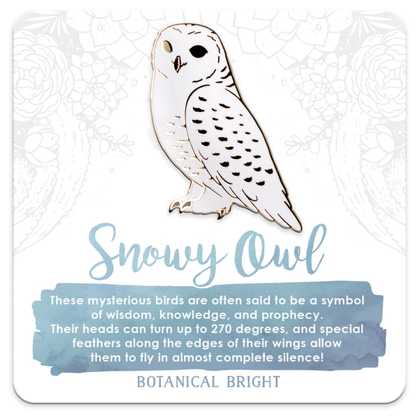 Snowy Owl Enamel Pin