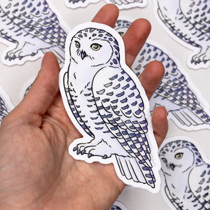 Snowy Owl Waterproof Vinyl Sticker