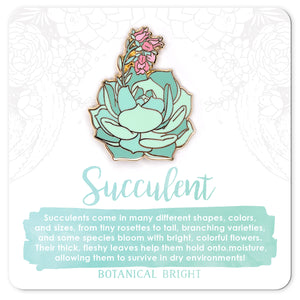 Succulent Enamel Pin