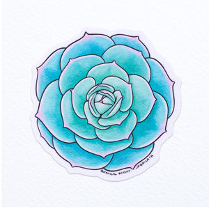 Succulent Echeveria Imbricata Waterproof Vinyl Sticker