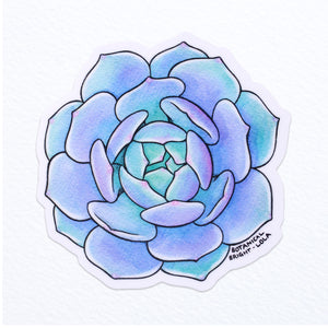 Succulent Echeveria Lola Waterproof Vinyl Sticker