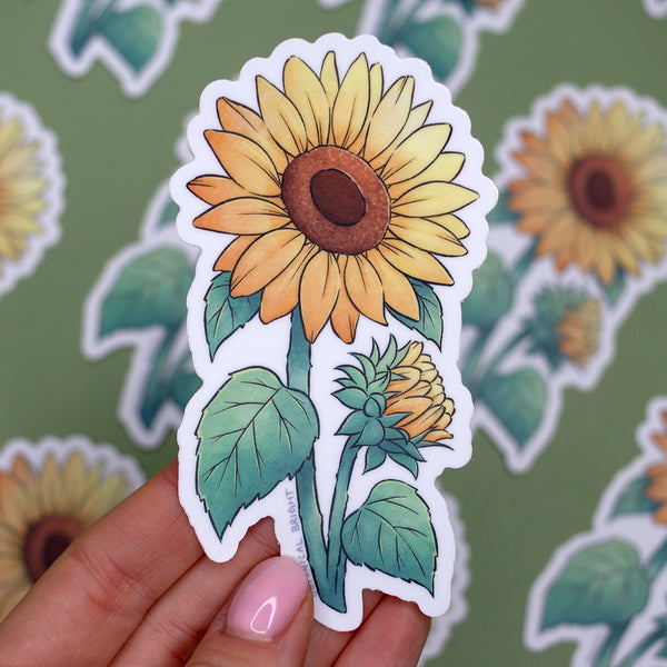 Sunflower Waterproof Vinyl Sticker