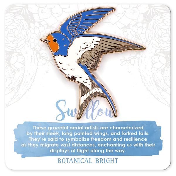 Swallow Enamel Pin