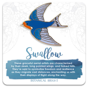 Swallow Enamel Pin