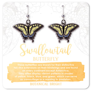 Swallowtail Butterfly Charm Earrings