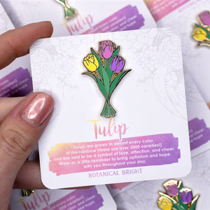 Tulip Bunch Enamel Pin