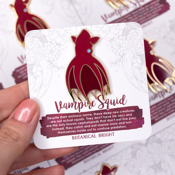 Vampire Squid Enamel Pin