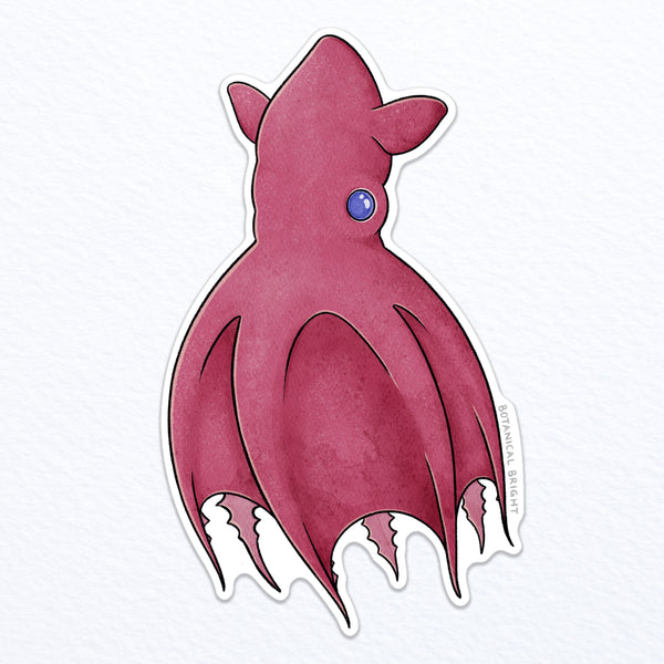 Vampire Squid Waterproof Vinyl Sticker