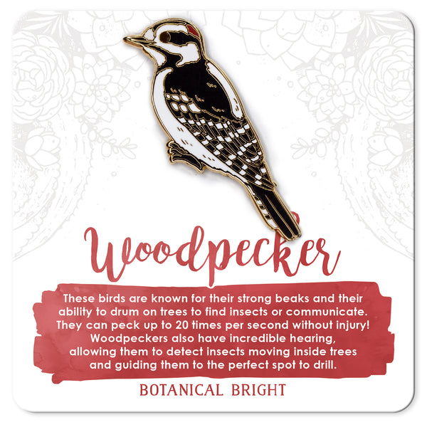 Woodpecker Enamel Pin