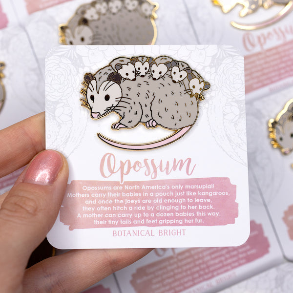 Opossum Enamel Pin