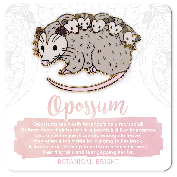 Opossum Enamel Pin