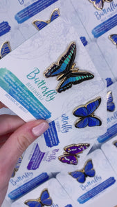 Bluebottle Butterfly Enamel Pin – Botanical Bright - Add a Little Beauty to  Your Everyday