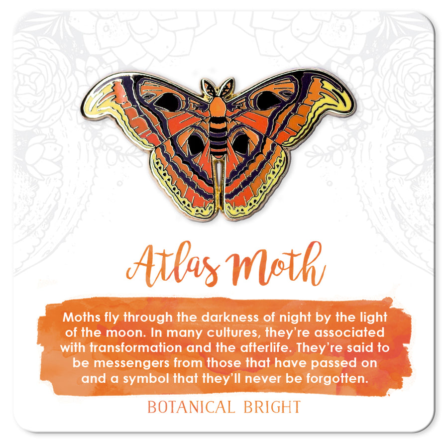 Atlas Moth Enamel Pin