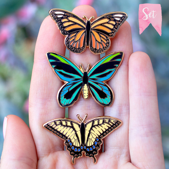 Night & Day Butterfly Enamel Pin