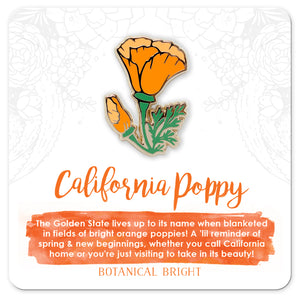 California Poppy Enamel Pin