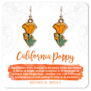 California Poppy Earrings