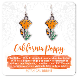 California Poppy Earrings