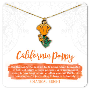 California Poppy Necklace