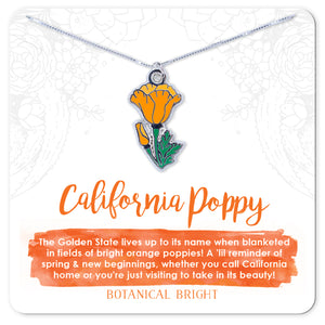 California Poppy Necklace