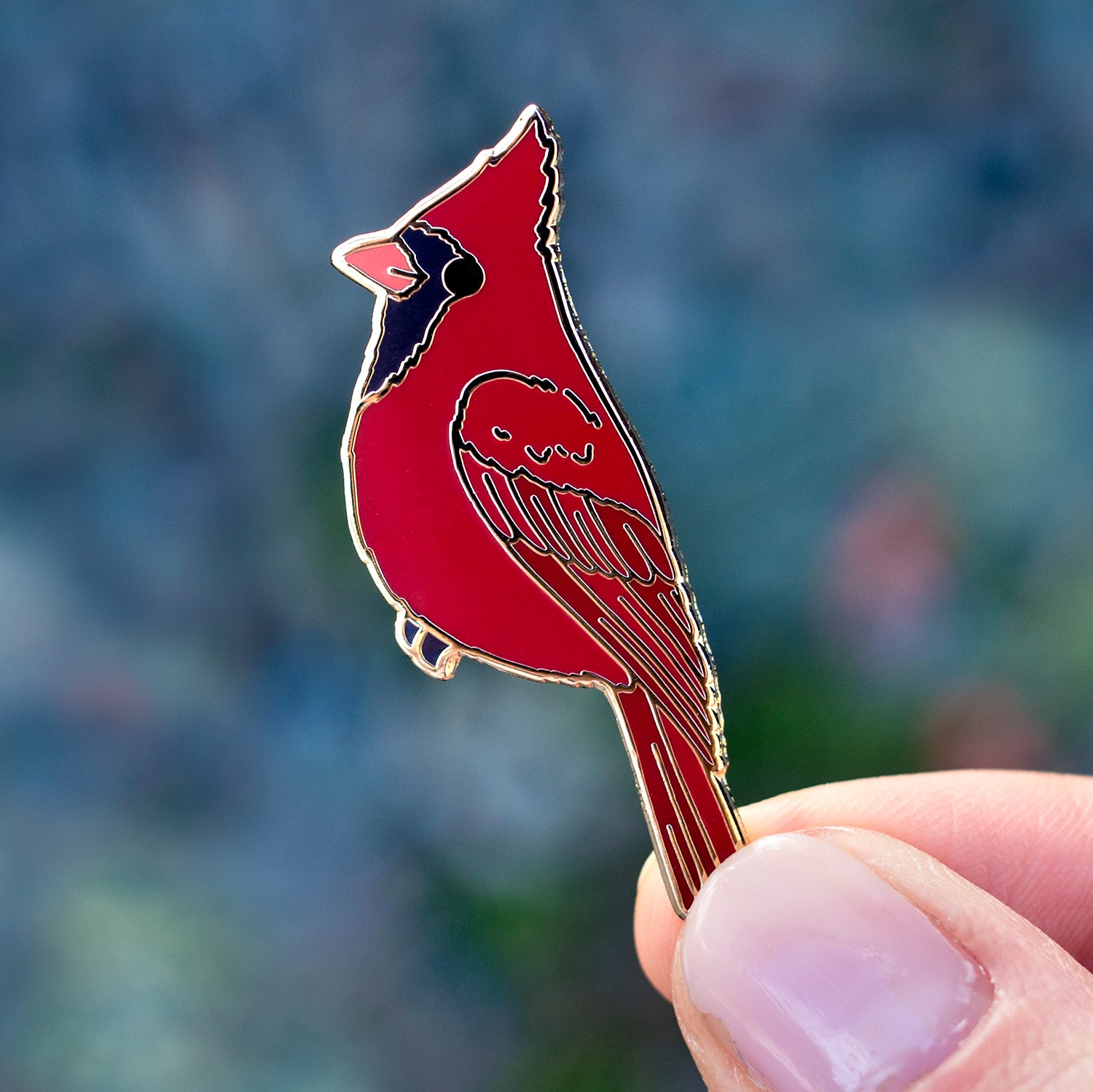 Cardinal Enamel Pin Botanical Bright Add a Little Beauty to Your