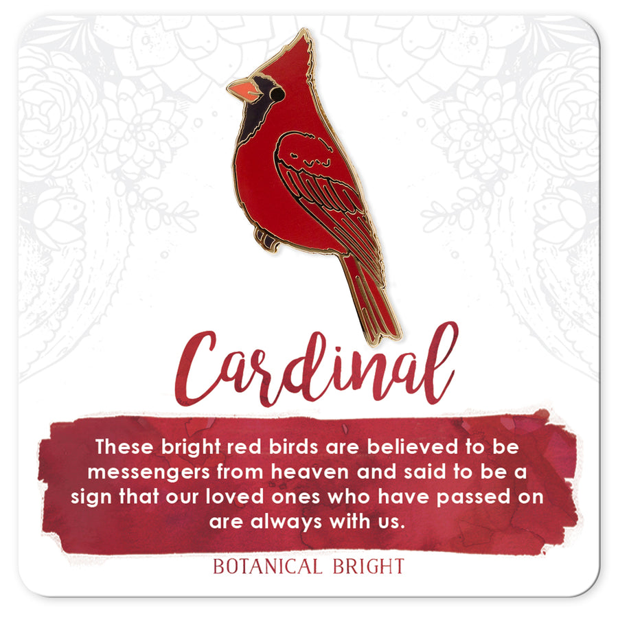 Cardinal Enamel Pin