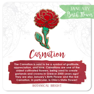 Carnation Enamel Pin