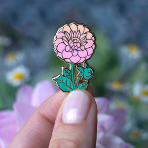 Dahlia Enamel Pin – Botanical Bright - Add a Little Beauty to Your Everyday