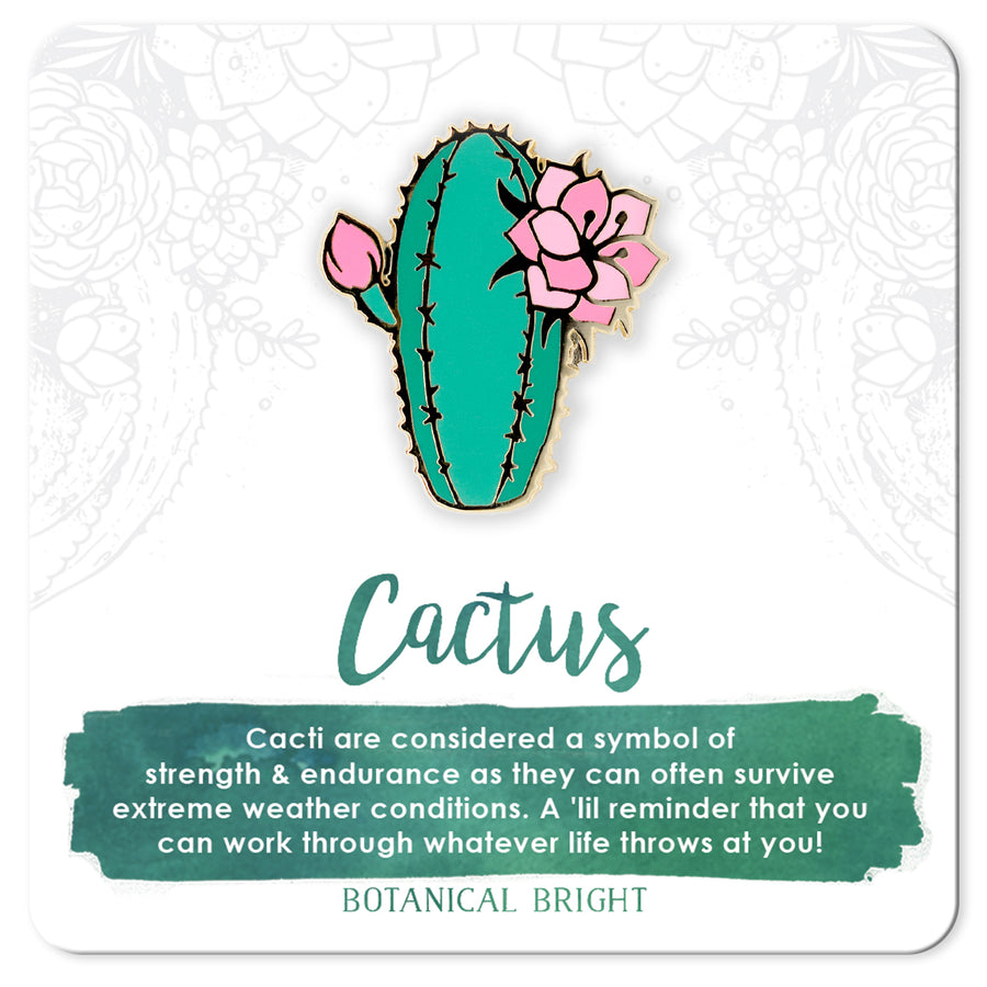 Blooming Cacti Enamel Pin Set