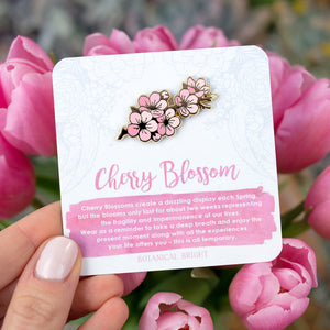 Cherry Blossom Branch Enamel Pin