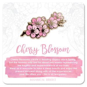 Cherry Blossom Branch Enamel Pin