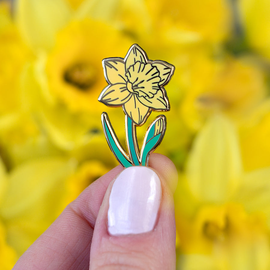 Rainbow Daffodil Flowers Keychain