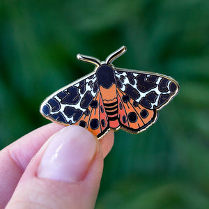 Garden Tiger Moth Enamel Pin