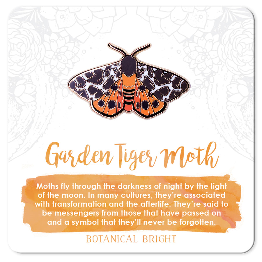 Garden Tiger Moth Enamel Pin