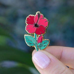 Hibiscus Enamel Pin