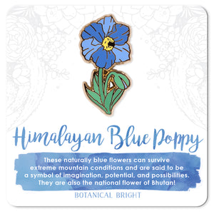 Himalayan Blue Poppy Enamel Pin