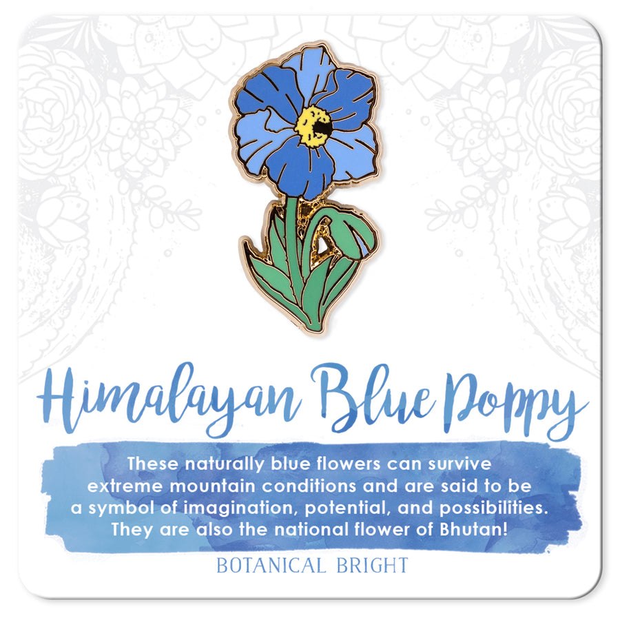 Himalayan Blue Poppy Enamel Pin