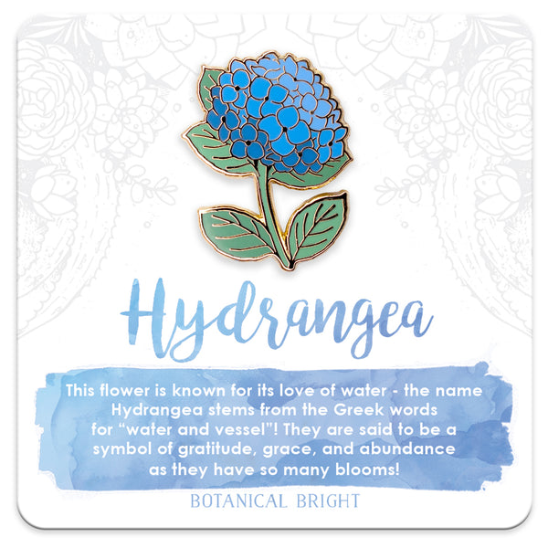 Hydrangea Enamel Pin
