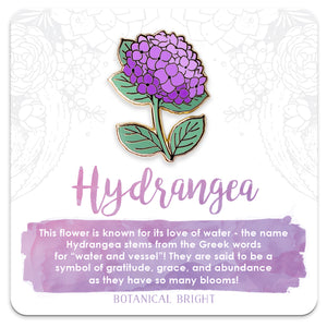 Hydrangea Enamel Pin Set