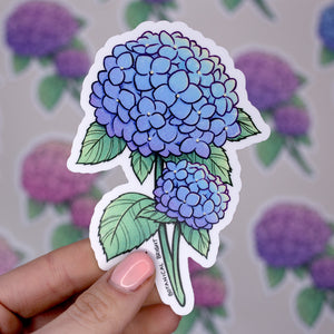 Hydrangea Waterproof Vinyl Sticker