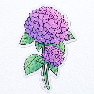 Hydrangea Waterproof Vinyl Sticker