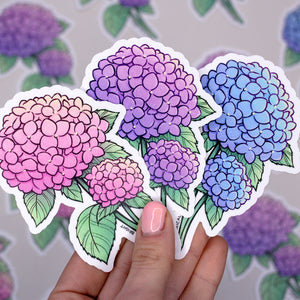 Hydrangea Waterproof Vinyl Sticker