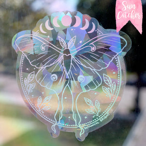 Luna Moth Sun Catcher Rainbow Maker Window Sticker